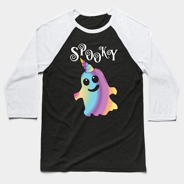 Spooky Unicorn Ghost Baseball T-Shirt by Nice Surprise